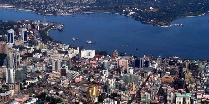 Aerial view of Dar es Salaam