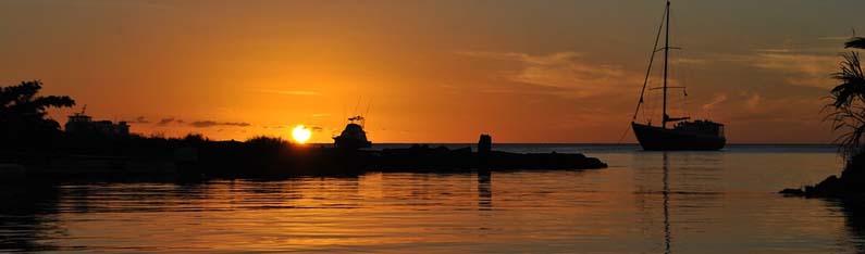 Dominica sunset, Caribbean