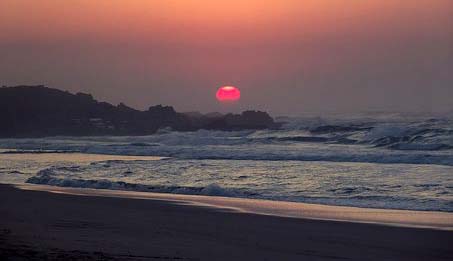 Margate beach at sunset