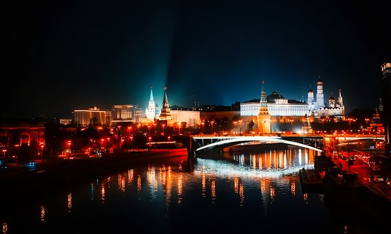 Moscow at night