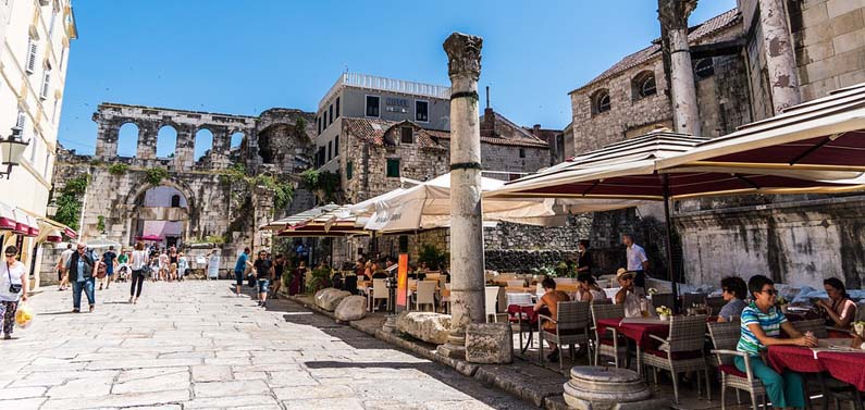 Roman ruins in Split, Croatia