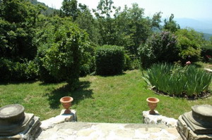 View from front door down to courtyard