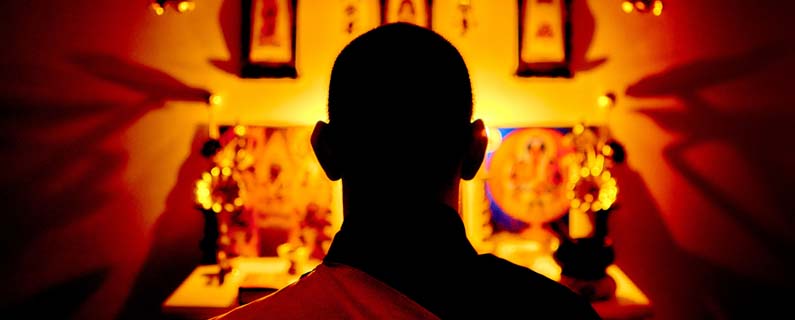 Buddhist in meditation