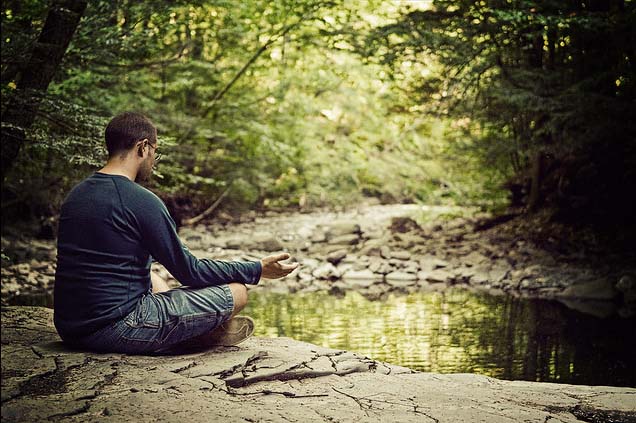 Man meditating